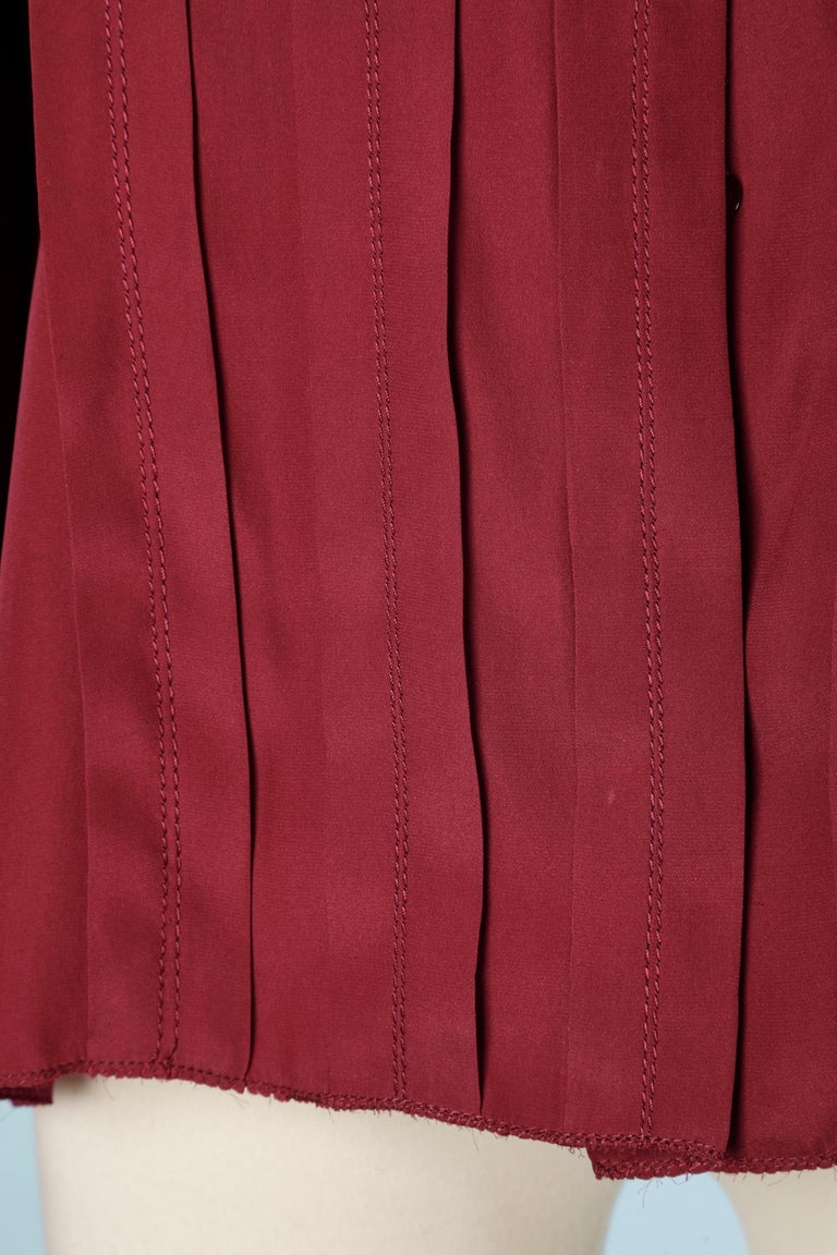 Red Silk burgundy shirt Chanel Haute-Couture  For Sale