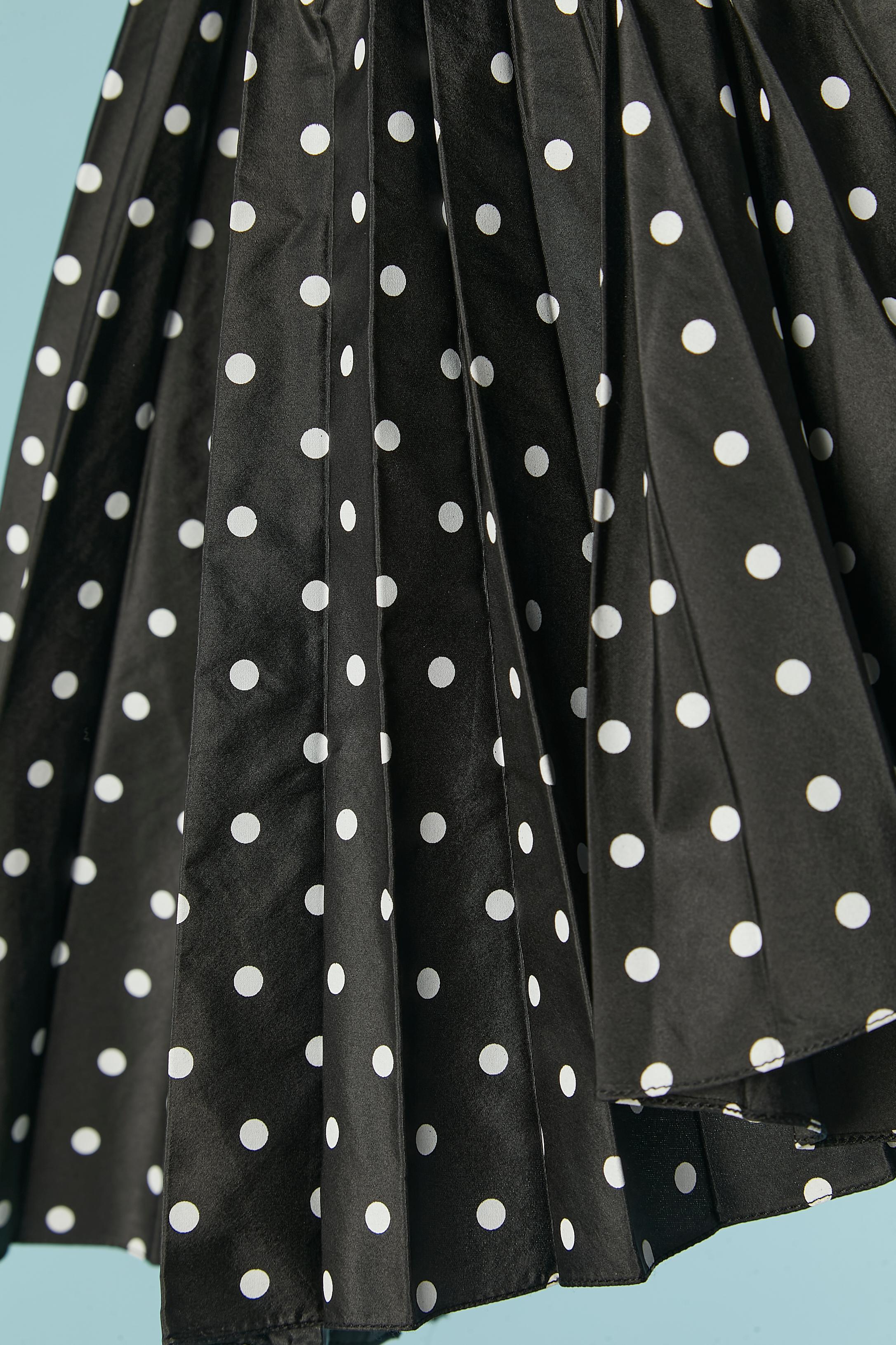 Silk bustier cocktail dress with Polka dots pattern  Ralph Lauren Collection In Excellent Condition In Saint-Ouen-Sur-Seine, FR
