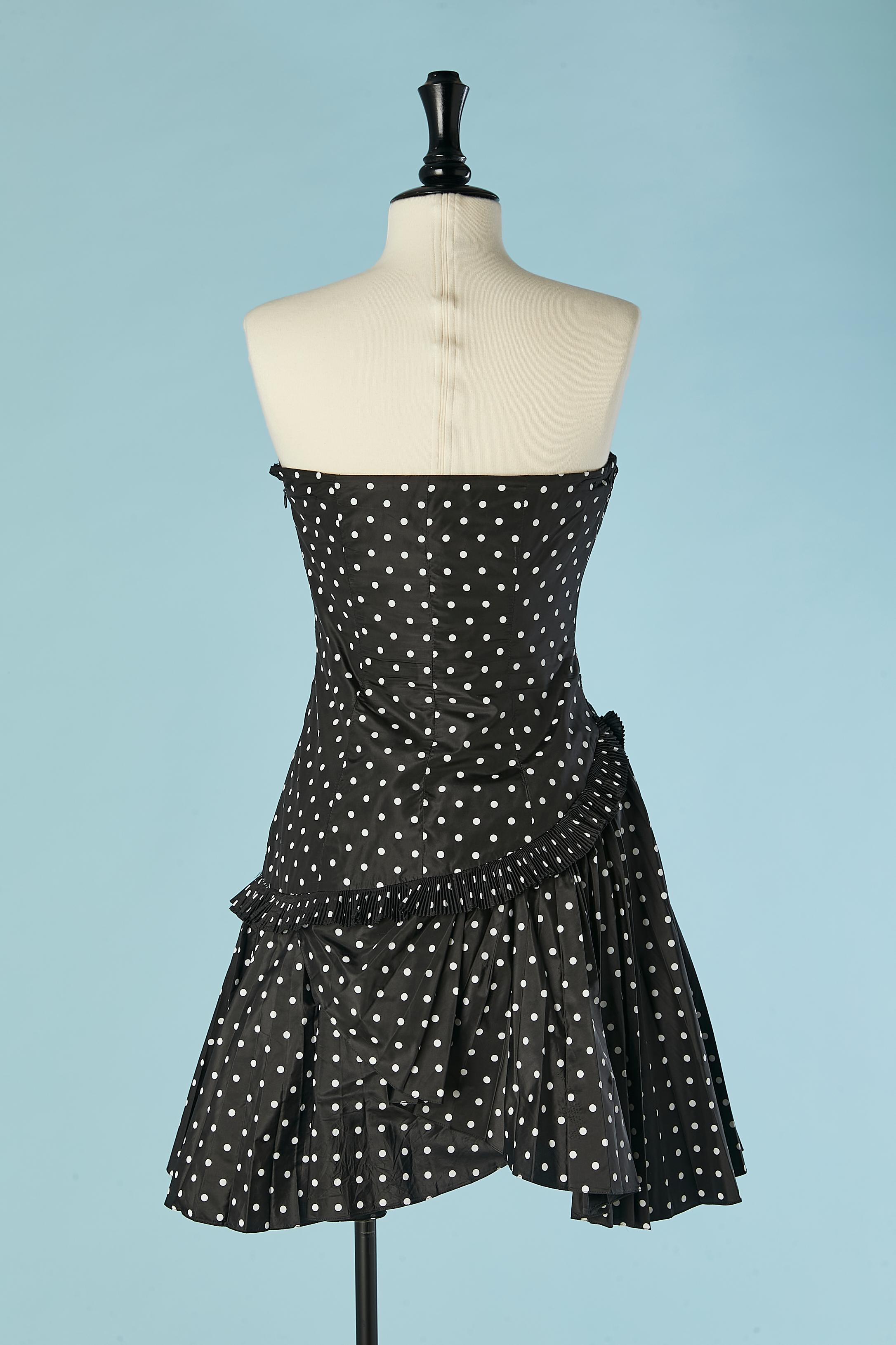 Silk bustier cocktail dress with Polka dots pattern  Ralph Lauren Collection 1