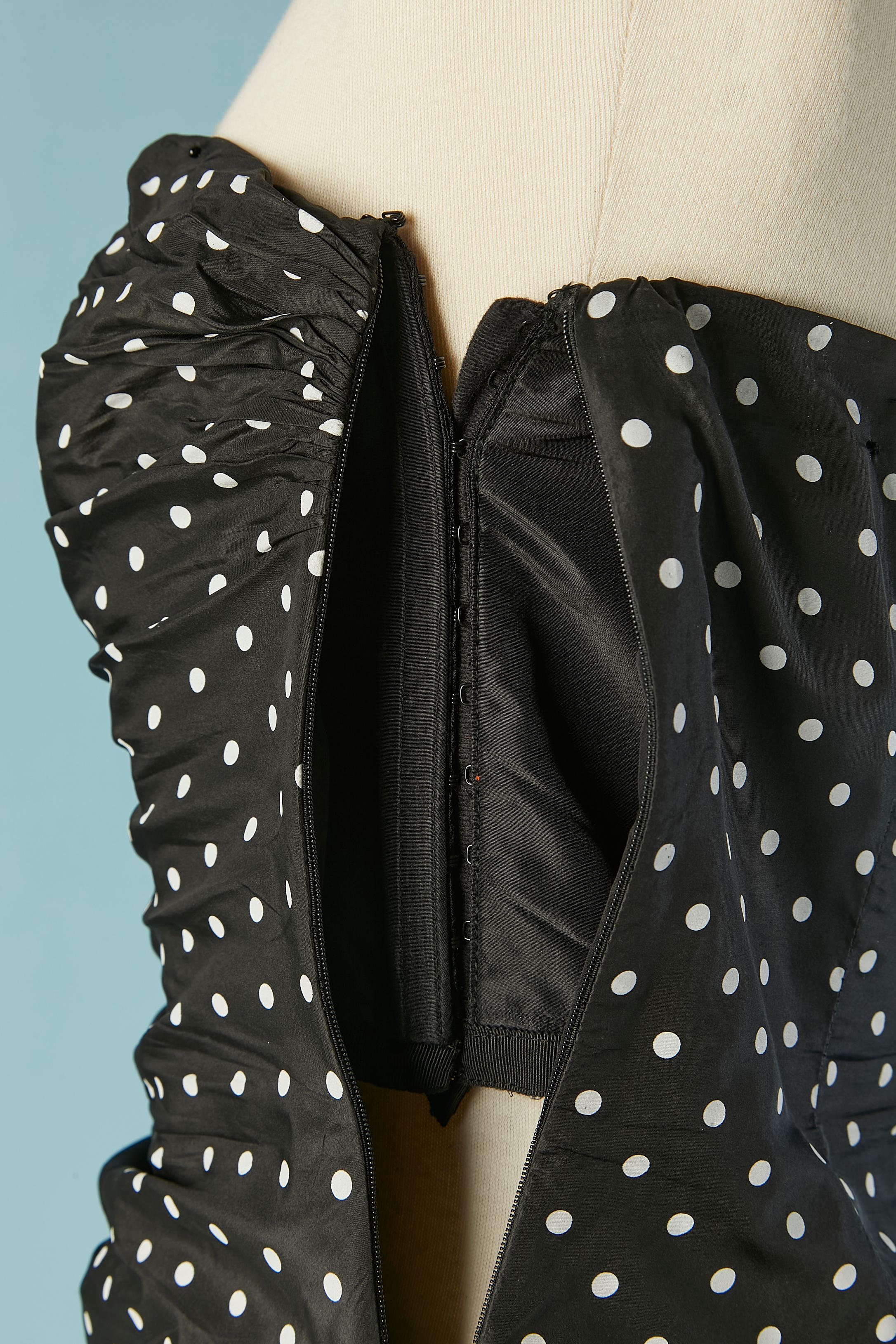 Silk bustier cocktail dress with Polka dots pattern  Ralph Lauren Collection 2