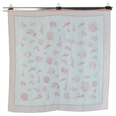 Pañuelo de gasa de seda Carré "Au clair de la mer" (A la luz del mar)  Hermès
