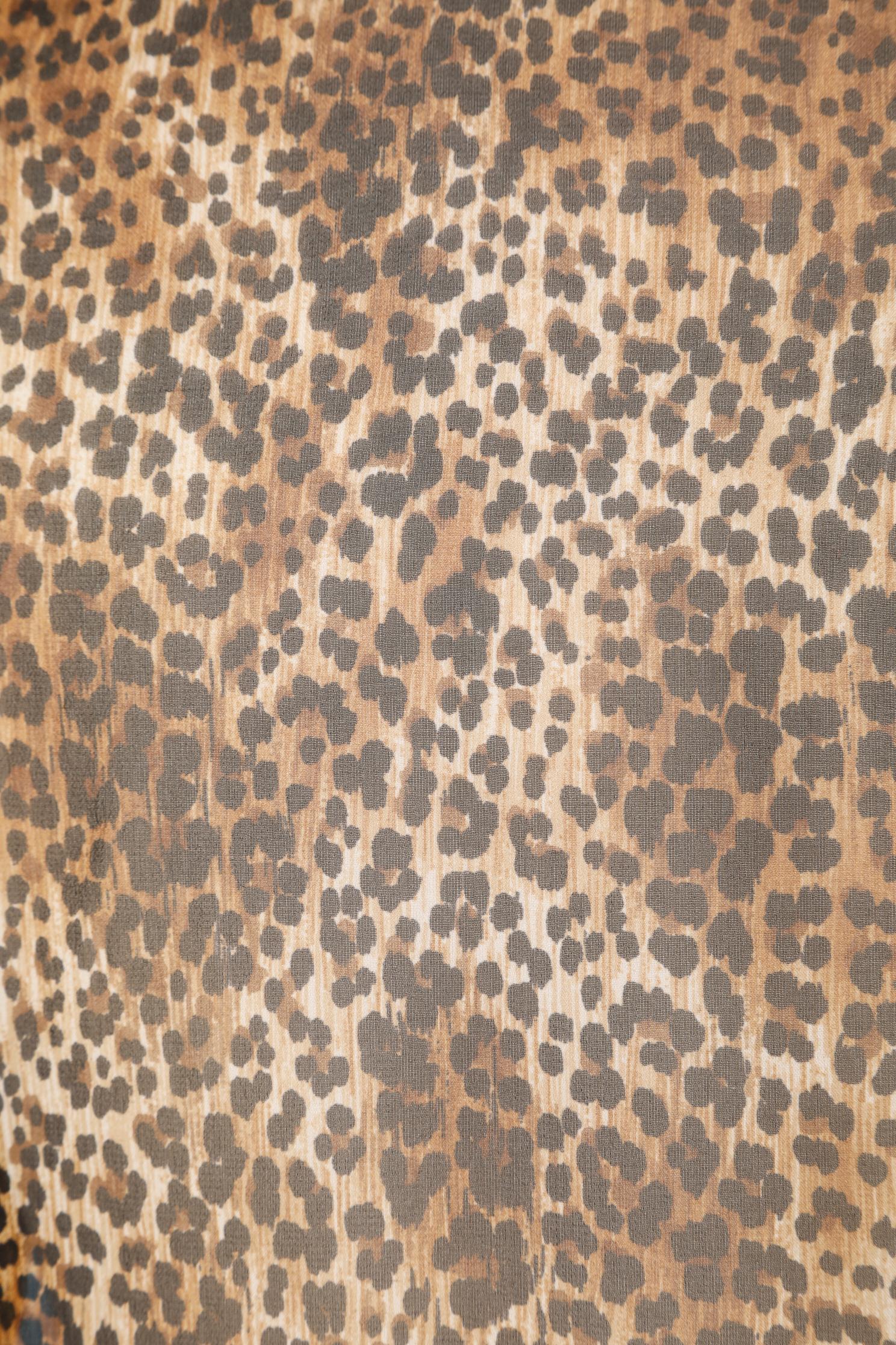 Women's Silk chiffon leopard print with attached scarf Emanuel Ungaro Parallèle