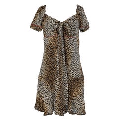 Silk chiffon leopard printed dress D&G By Dolce Gabbana