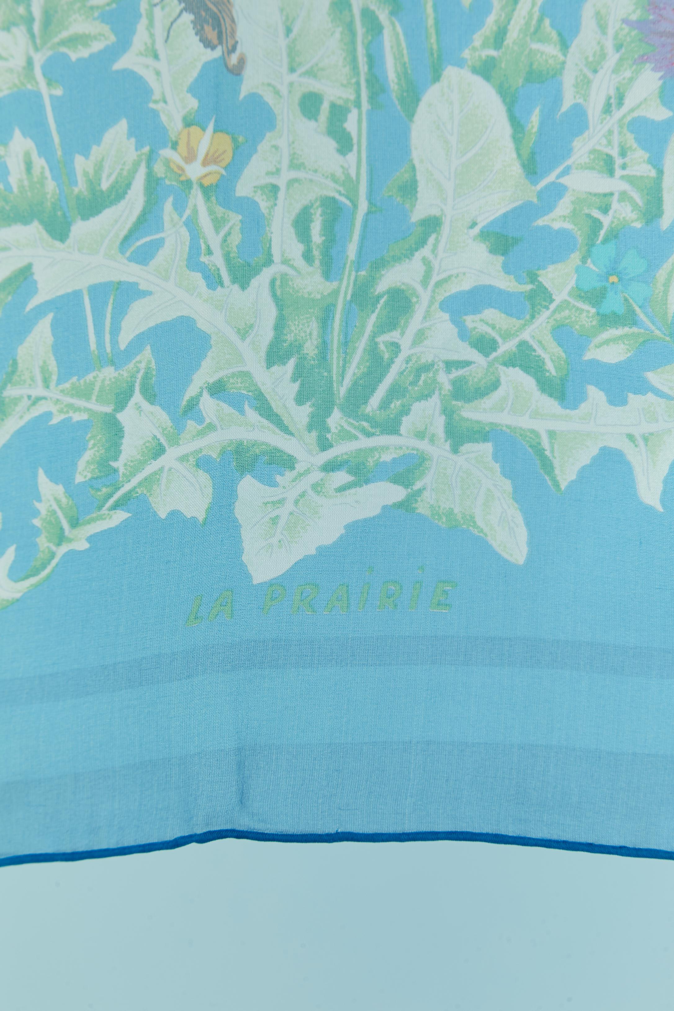 Silk chiffon printed Carré scarf 