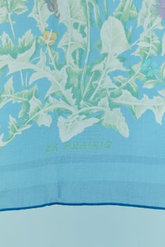 Silk chiffon printed Carré scarf "La prairie"  Hermès