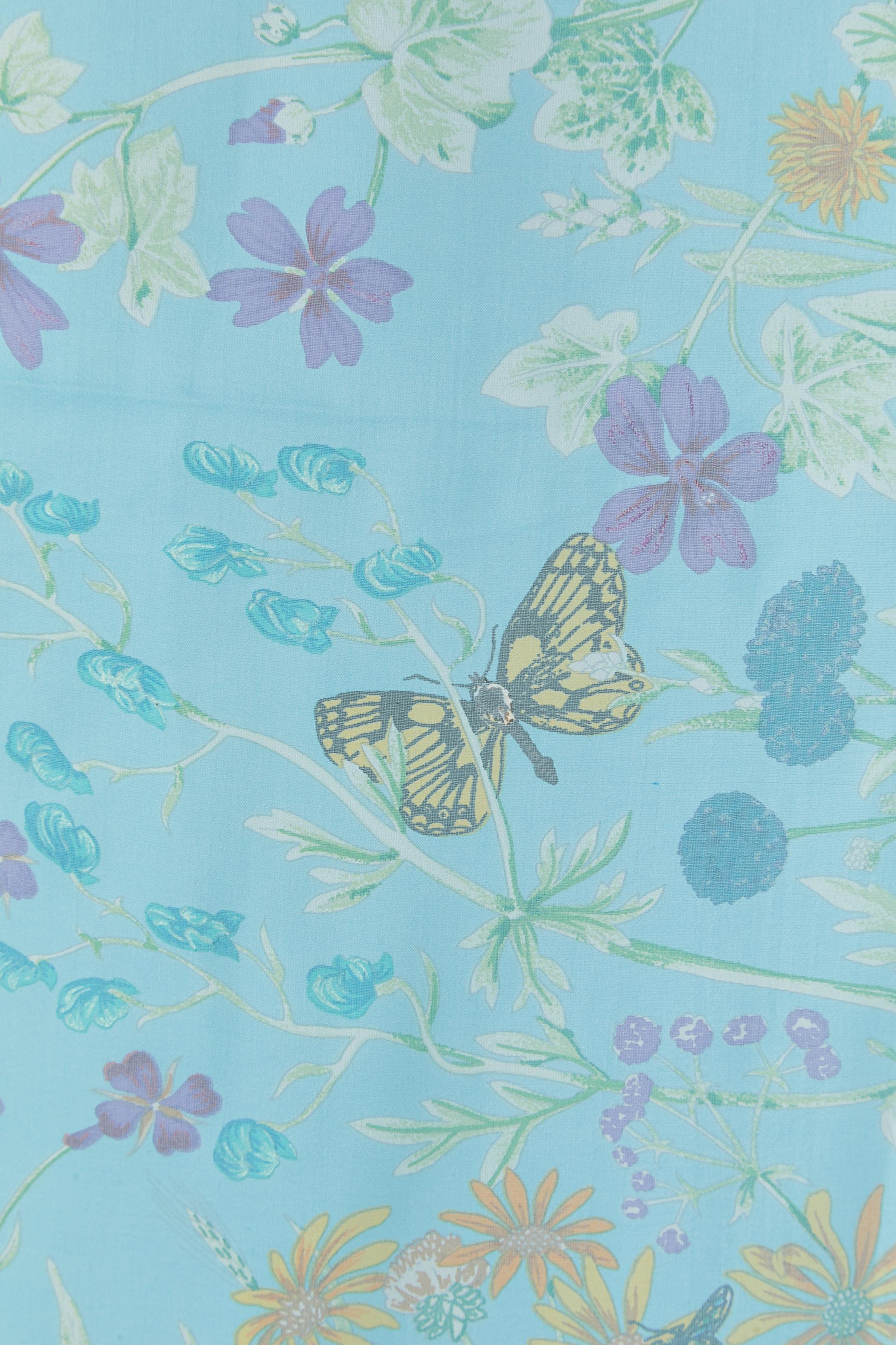 Women's Silk chiffon printed Carré scarf 