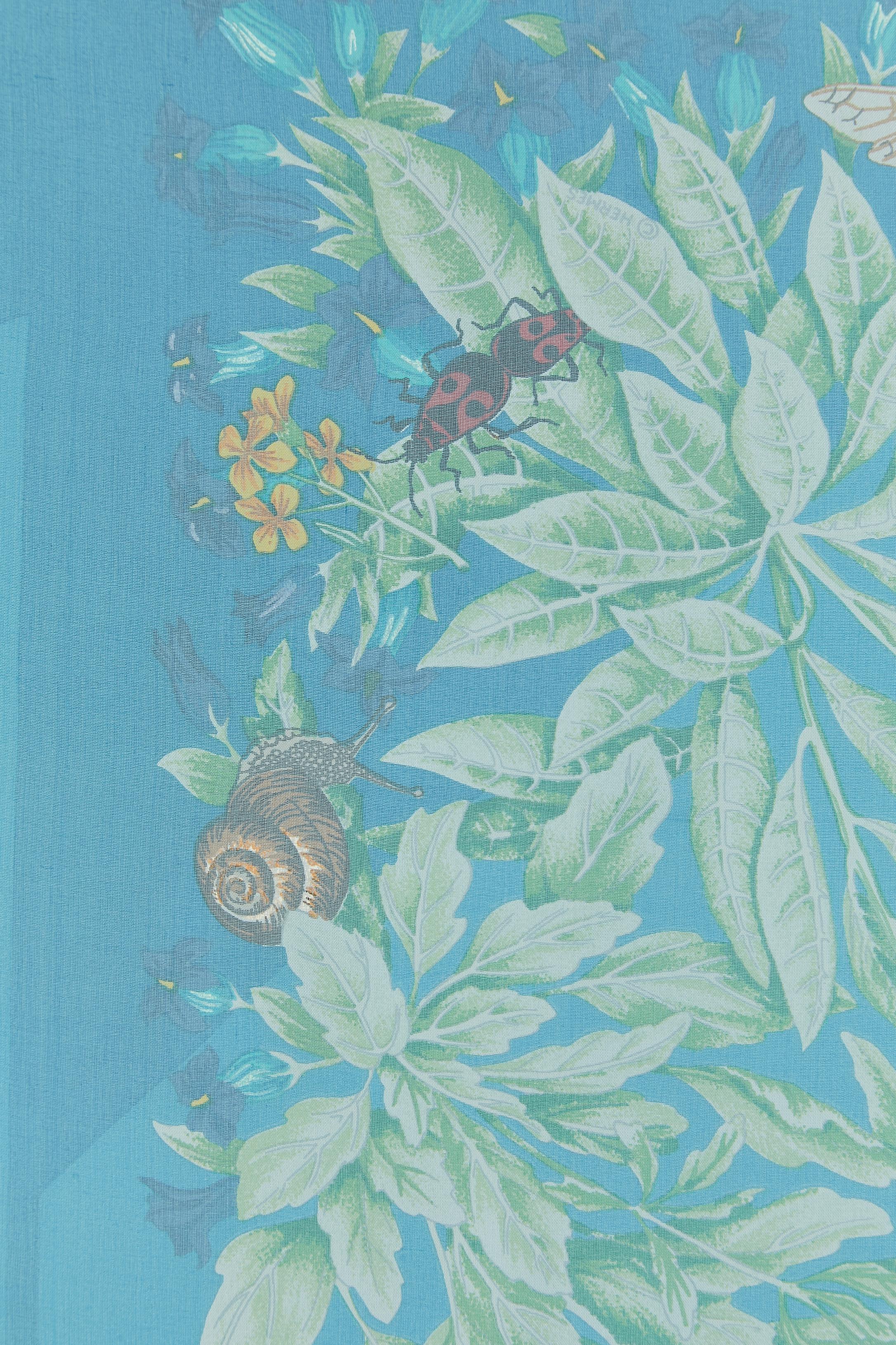 Silk chiffon printed Carré scarf 