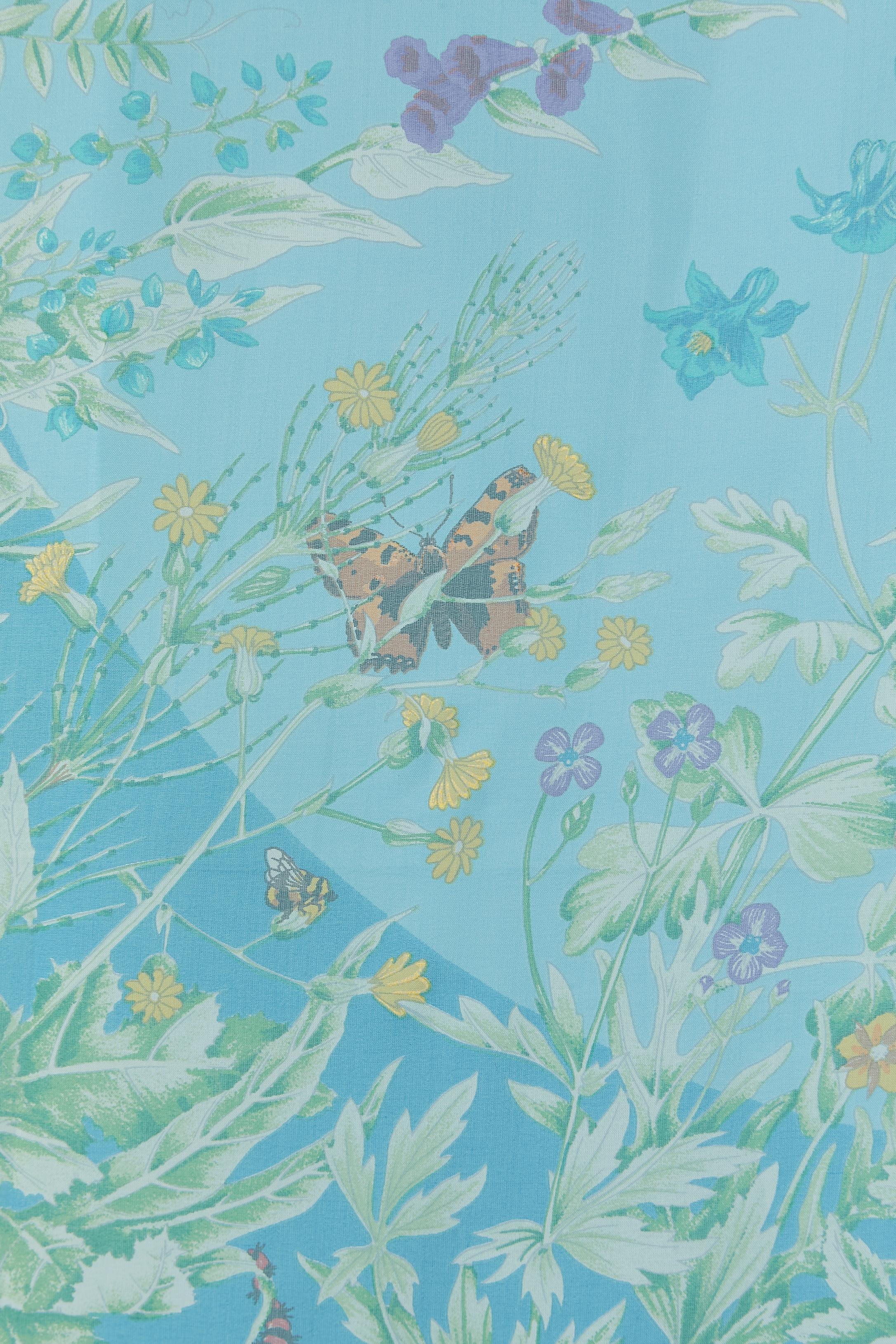 Silk chiffon printed Carré scarf 