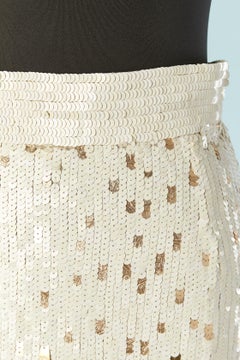 Silk chiffon skirt with gold sequin embellishment ALEXANDRE VAUTHIER COUTURE
