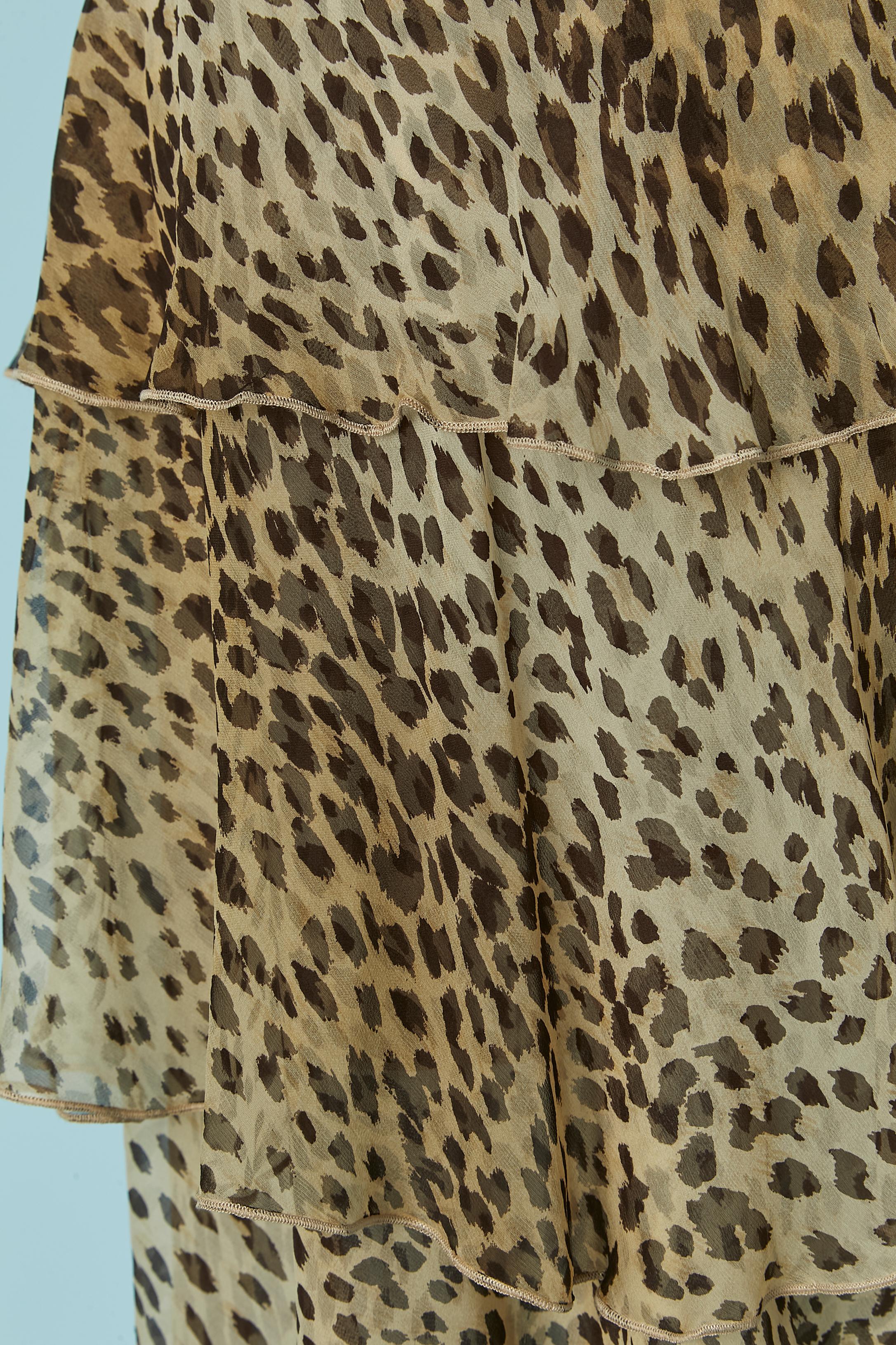 Robe de cocktail sans manches avec imprimé animal VALENTINO Boutique Excellent état - En vente à Saint-Ouen-Sur-Seine, FR
