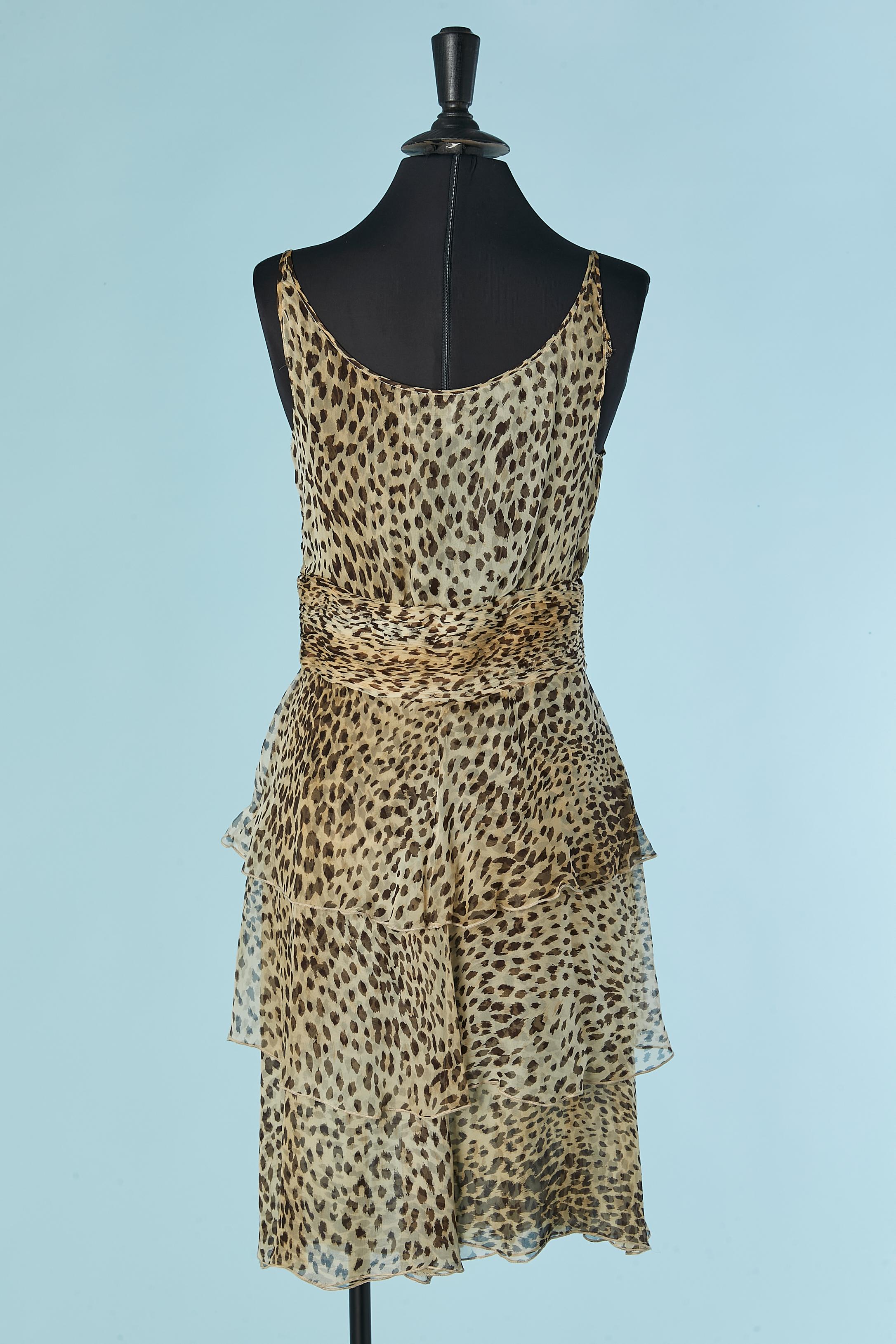 Robe de cocktail sans manches avec imprimé animal VALENTINO Boutique en vente 1