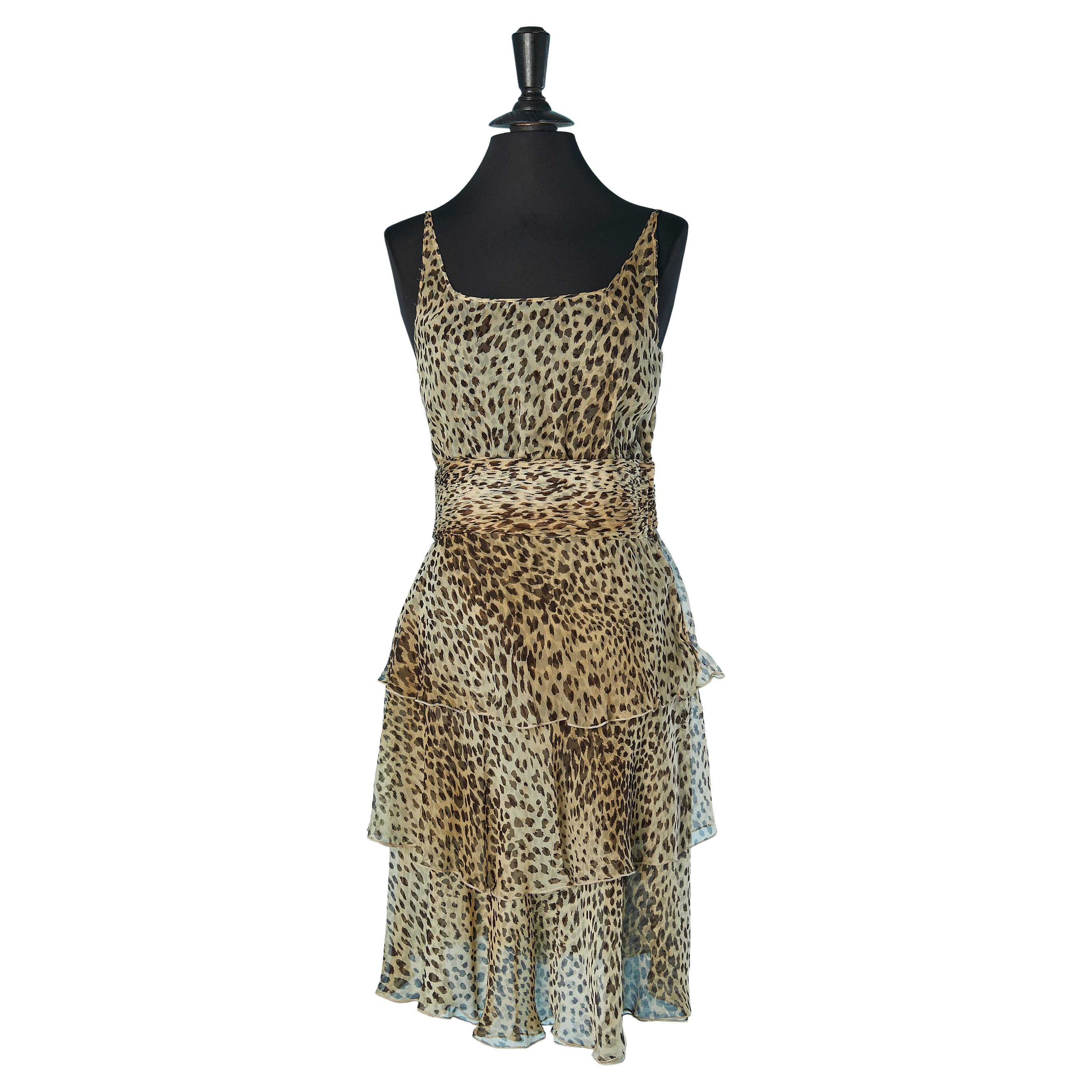 Robe de cocktail sans manches avec imprimé animal VALENTINO Boutique en vente