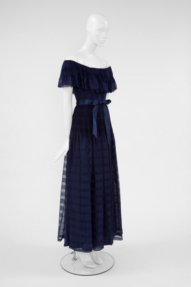 Silk Chiffon Smock Evening Dress at 1stDibs