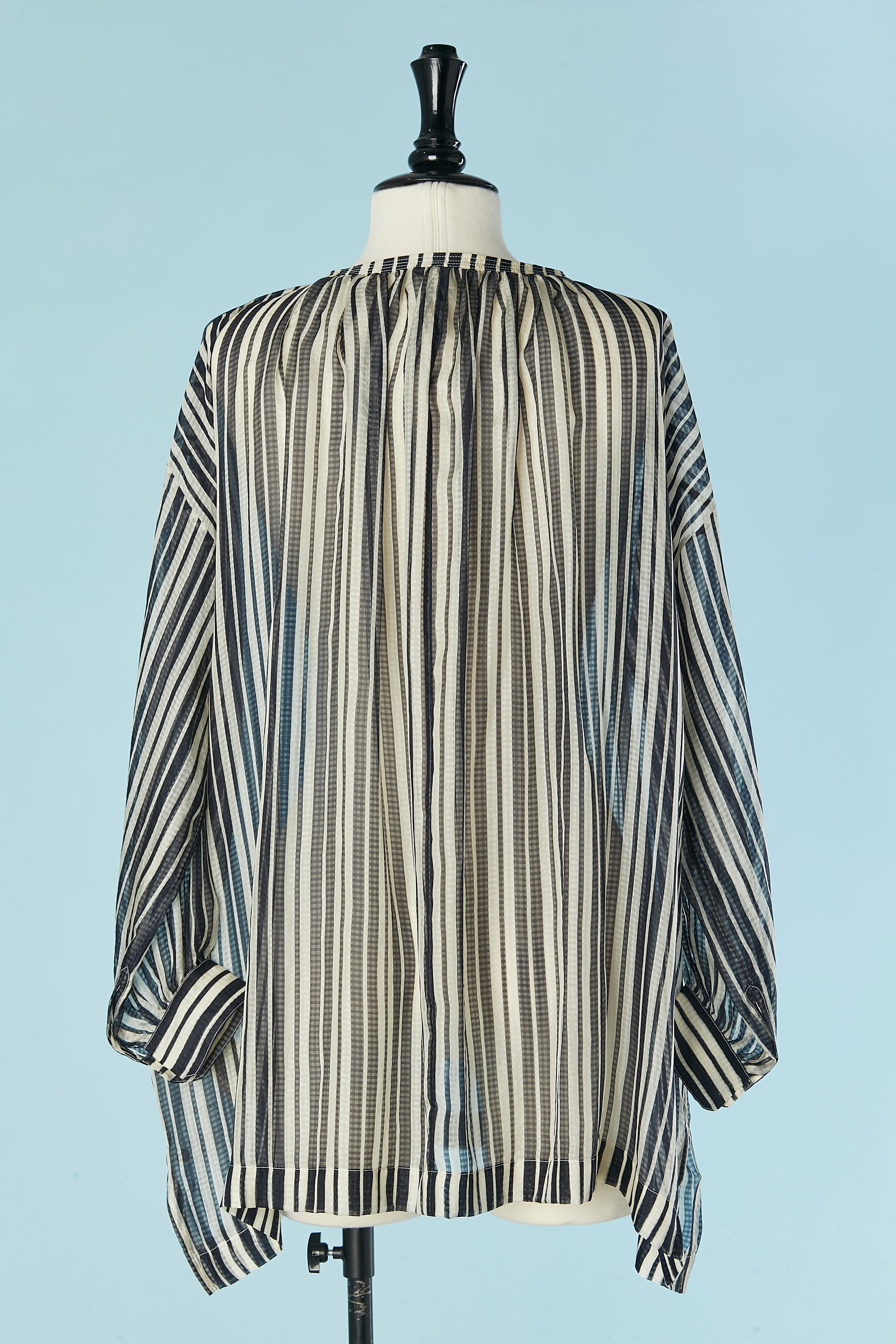 Silk chiffon striped shirt BURBERRY BRIT New 3