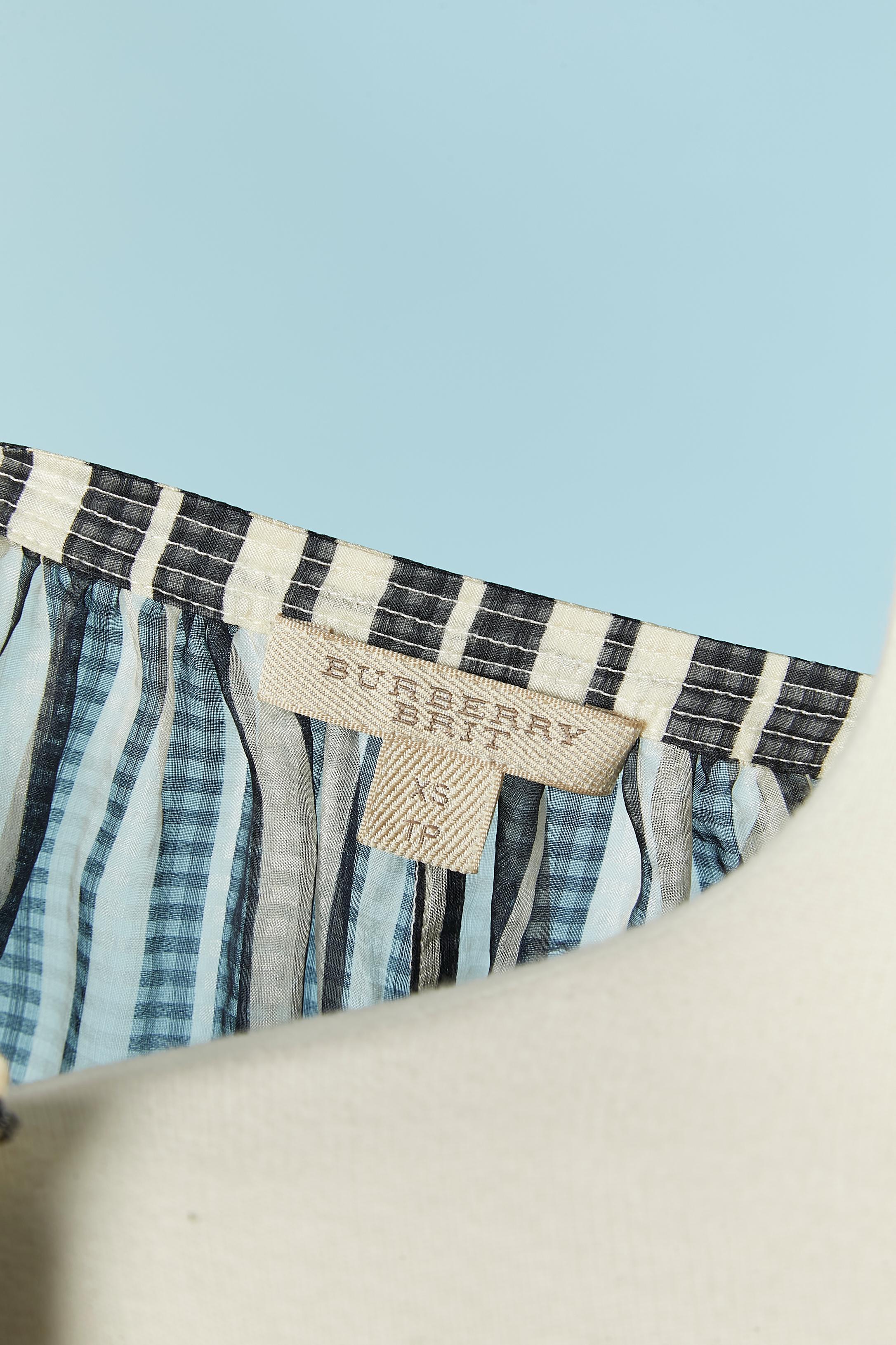 Silk chiffon striped shirt BURBERRY BRIT New 4
