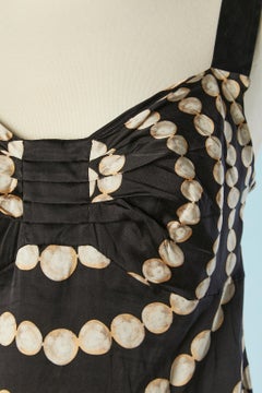 Silk cocktail dress with pearls print Roberto Cavalli