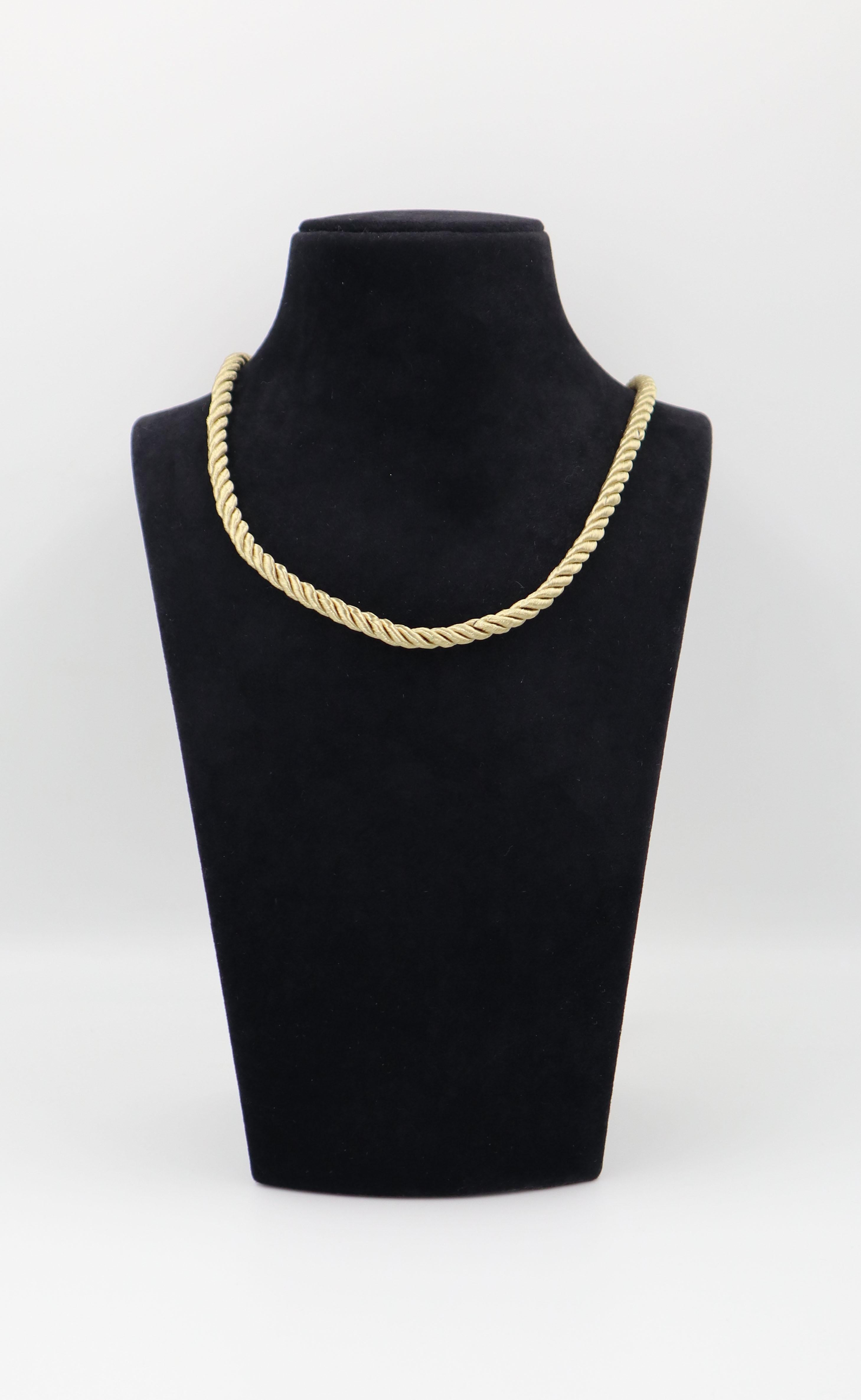silk rope gold chain