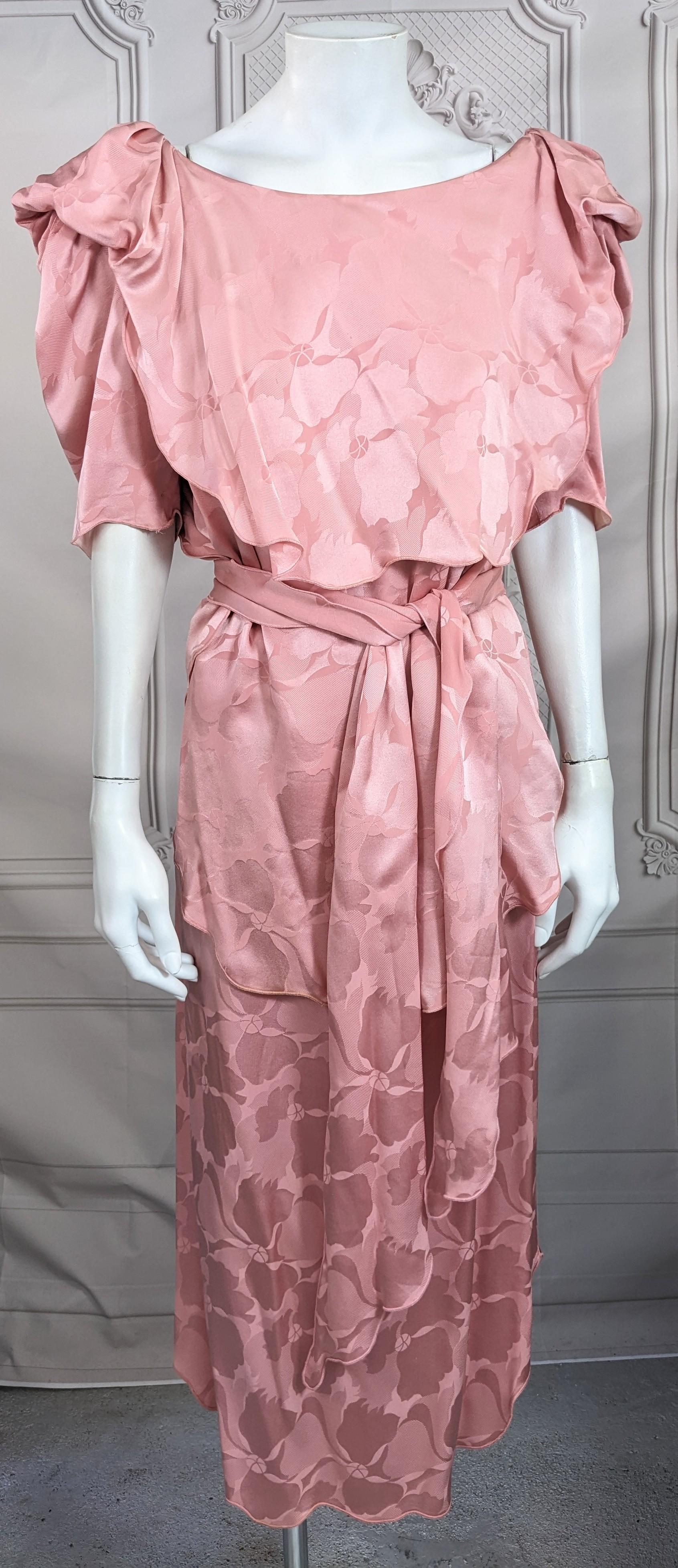 Ensemble en crêpe de soie jacquard en vente 1
