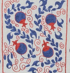 Funda de Cojín de Seda, Almohada Bordada a Mano, Almohada de Encaje Suzani