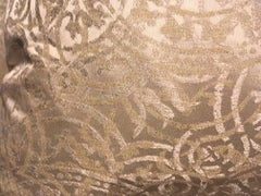 Silk Cushions Ornamental Pattern Colour Ivory and Light Gold