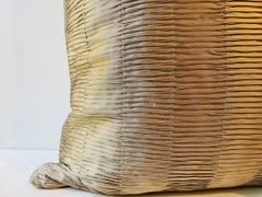 Silk Cushions Pleated Pattern Embossed Color Platinum Square Size