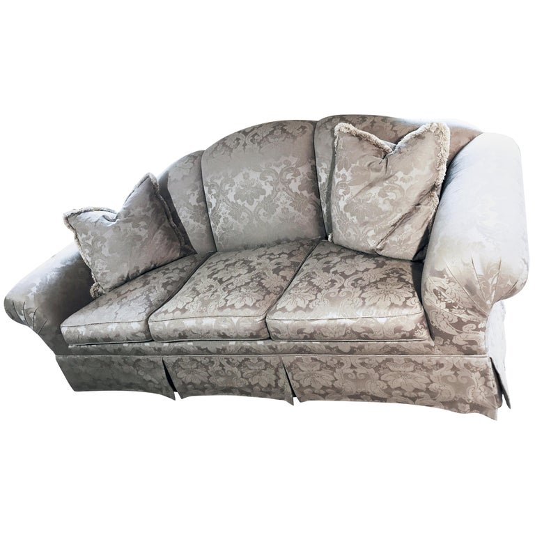 Traditional Silk Damask Sofa Summer Hill Ltd, Hamilton For Sale at