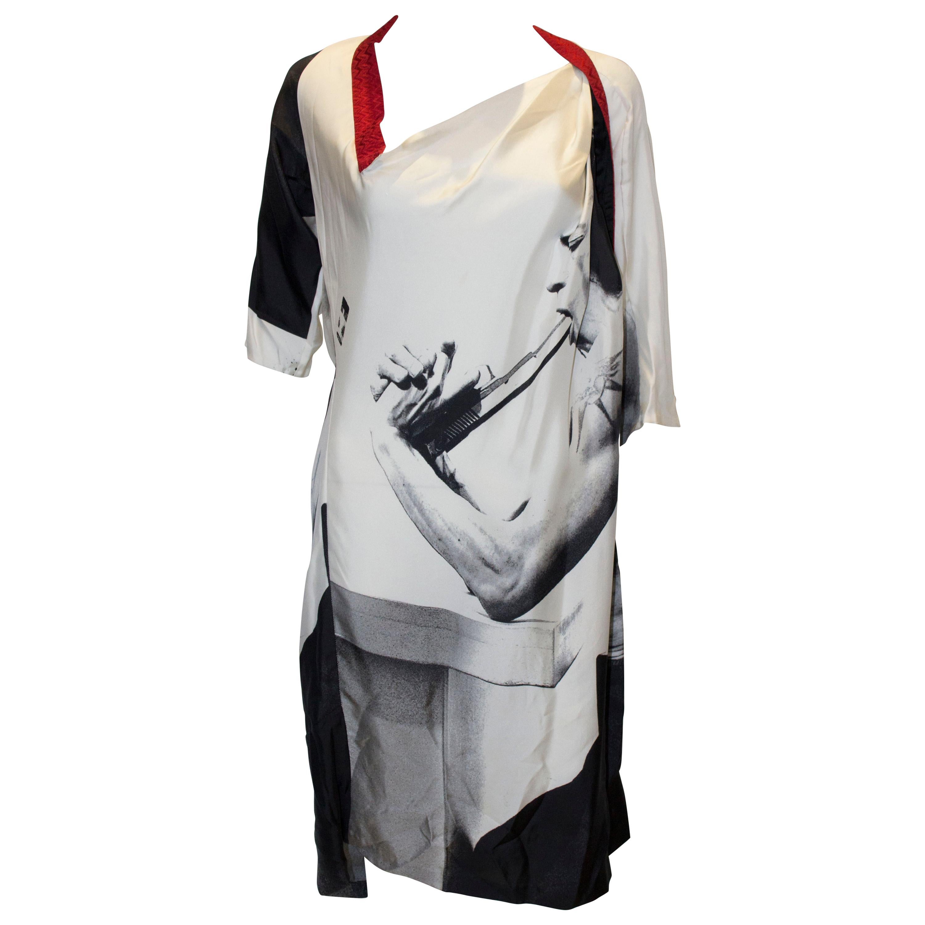 Silk Dress by Couturiere Pagolin For Sale