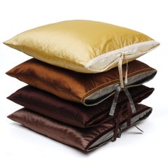Silk Dupioni Throw Pillow Butter