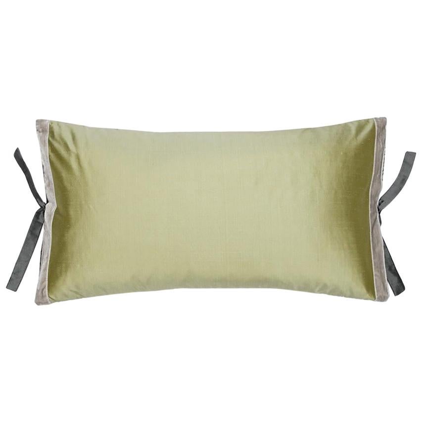 Silk Dupioni Throw Pillow Butter For Sale at 1stDibs