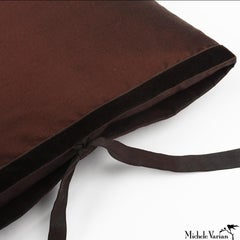 Silk Dupioni Throw Pillow Chocolate