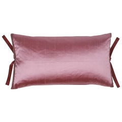 Coussin décoratif Dupioni en soie mauve