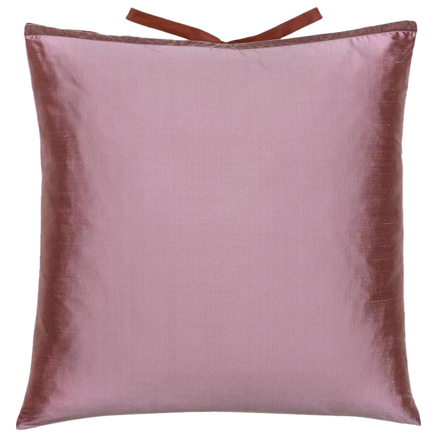Silk Dupioni Throw Pillow Mauve