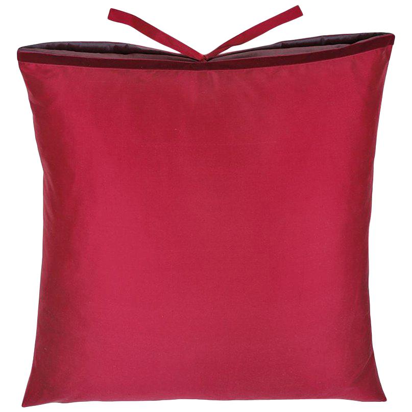 Silk Dupioni Throw Pillow Raspberry