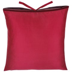 Silk Dupioni Throw Pillow Raspberry