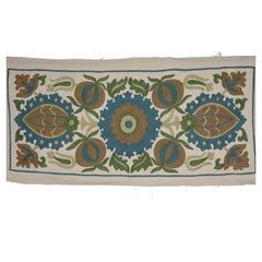 Vintage Silk Embroidered Decorative Panel