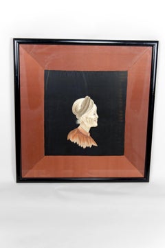 Seidengesticktes Porträt, Ältere Frau, Indochina / Vietnam, Mitte 20.