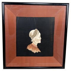 Silk Embroidered Portrait, Elderly Woman, Indochina / Vietnam, Mid-20th Century