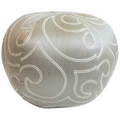 Silk Embroidered Round Ball Pillow