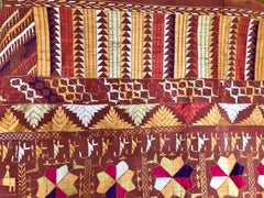 Silk Embroidered Vintage Phulkari Wedding Shawl, Punjab, India