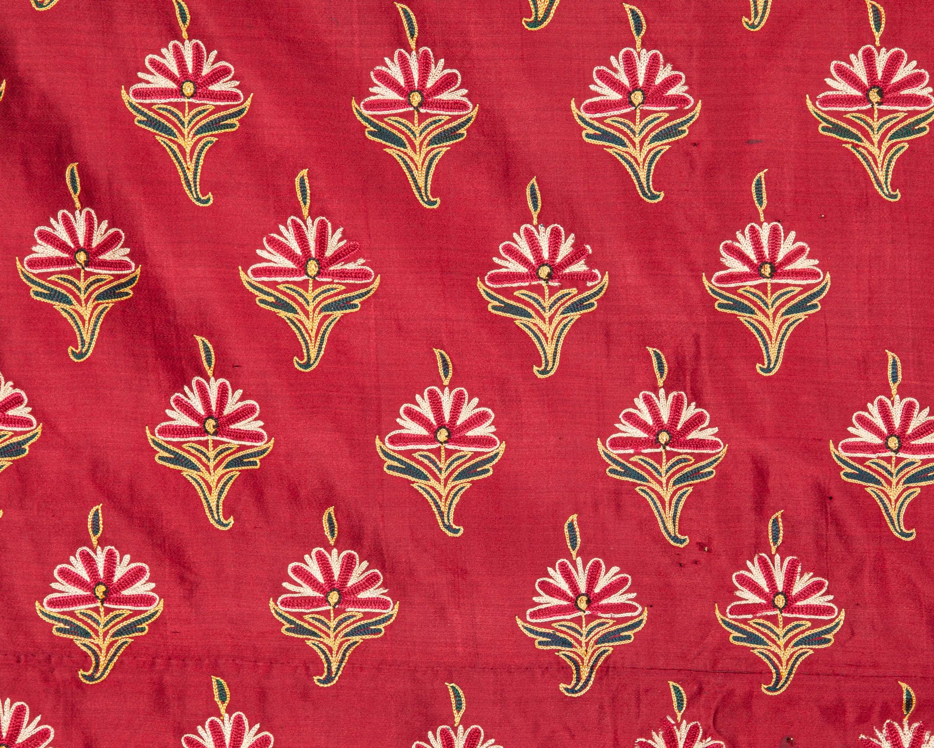 Indian Silk Embroidery from Gujarad, India, Late 19th-Early 20th Century