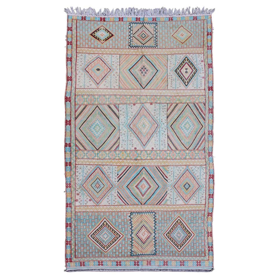 African Patterned Rug African Collection Flat-Weave Rug For Sale at 1stDibs
