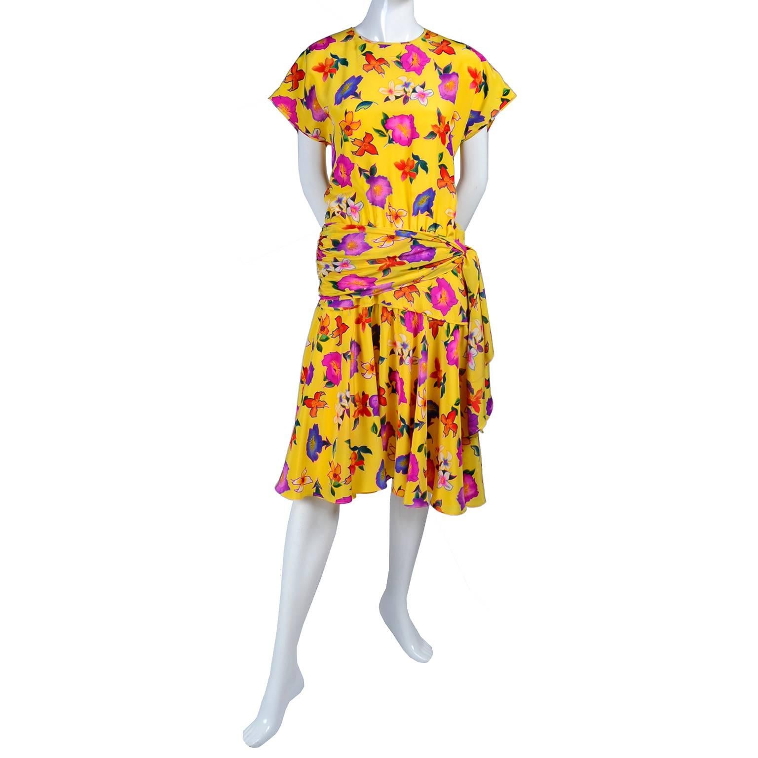 Escada yellow dress discount