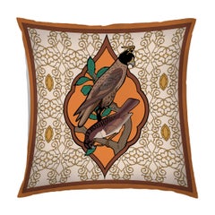 Silk Falcon Arabesque Pillow