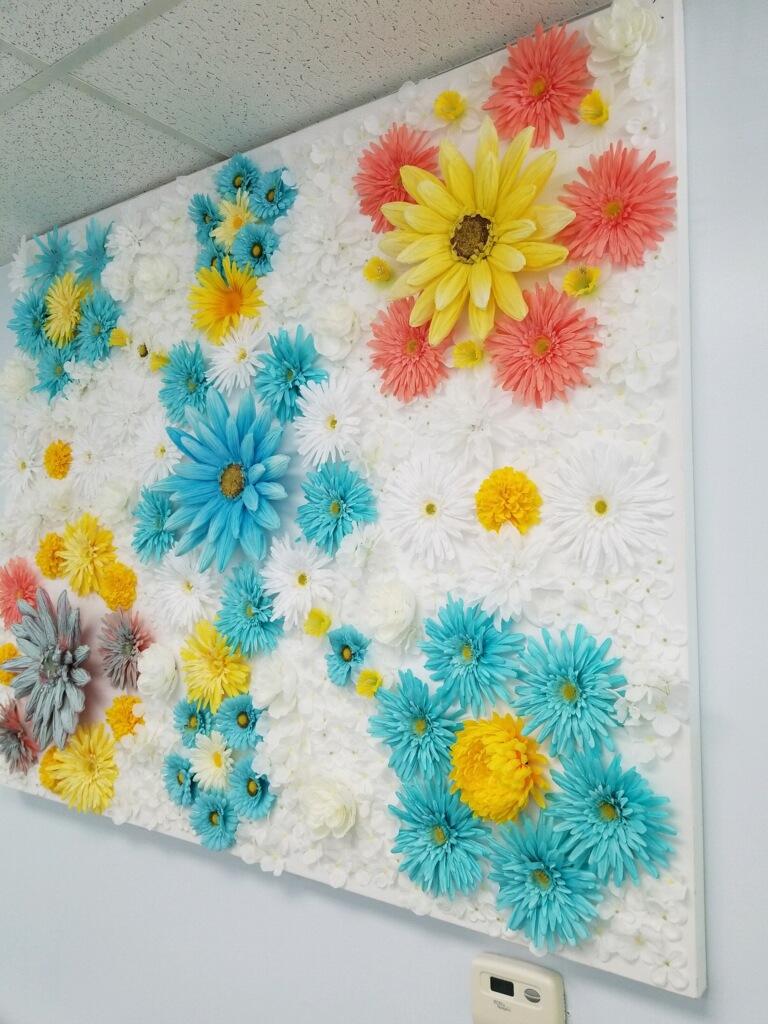 Silk Floral Art on Canvas by NEAT For Sale at 1stDibs