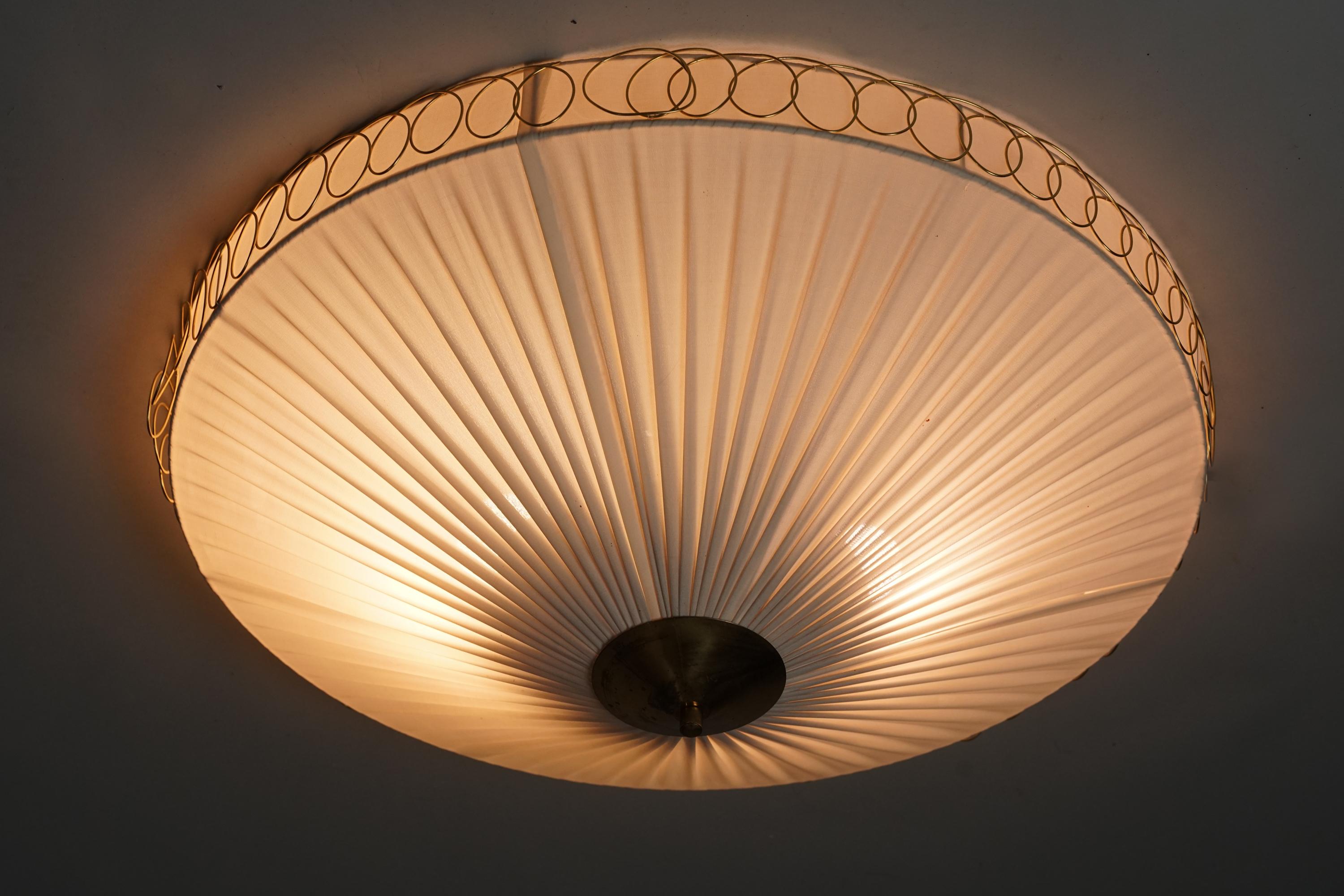 Mid-20th Century Silk Flush Mount, Finland, 1950s