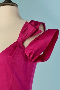 Vestido de noche de seda fushia CHRISTIAN DIOR