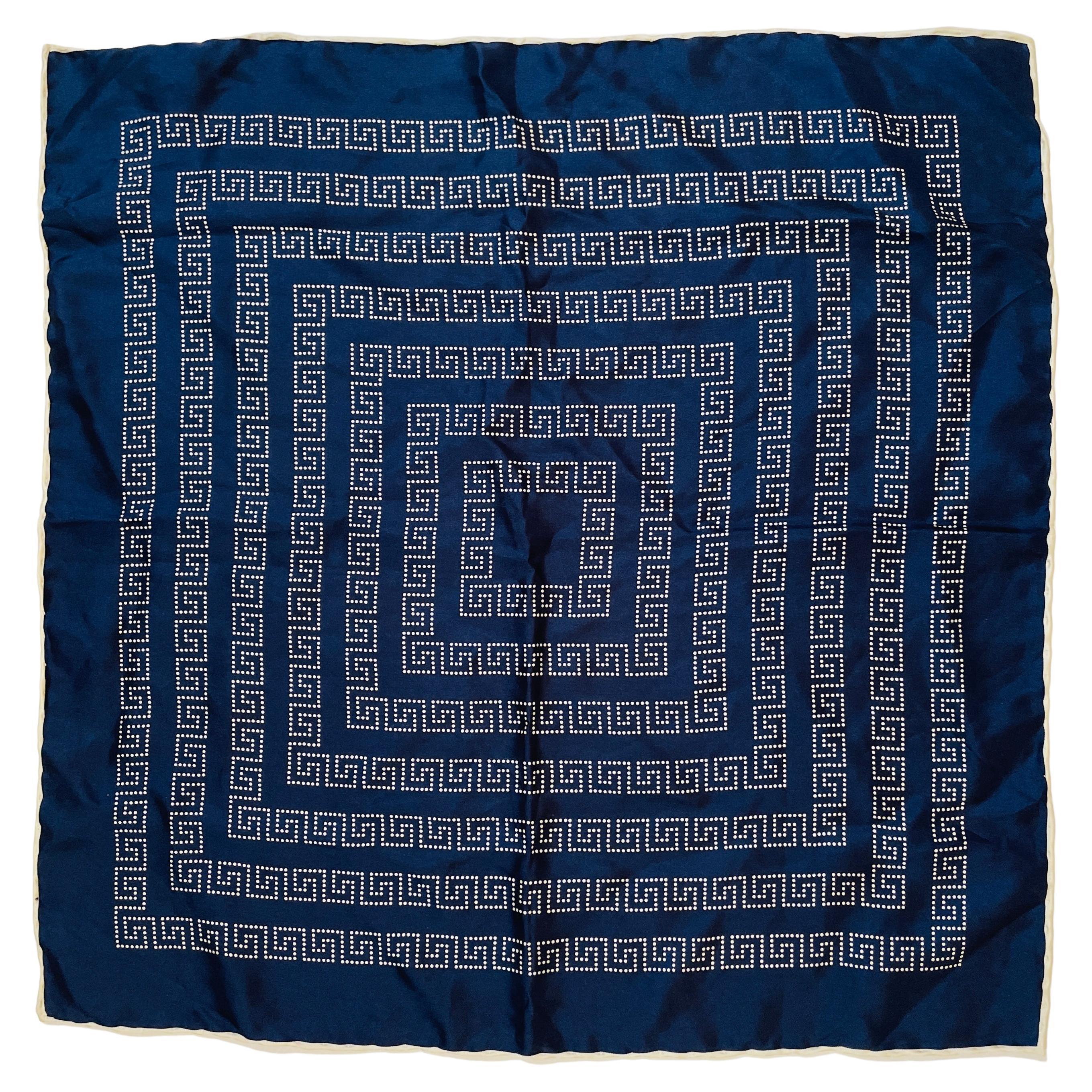 Silk Geometric Square Scarf Gentlemen Neckerchief Handkerchief For Sale