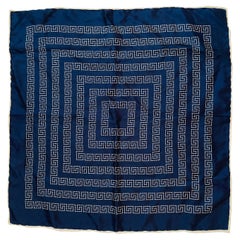 Vintage Silk Geometric Square Scarf Gentlemen Neckerchief Handkerchief