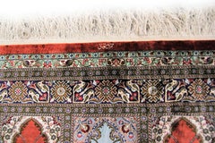 Silk Ghom Persian Rug Silk Persian Ghom Rug Prayer Rug Runner Meditation Rug