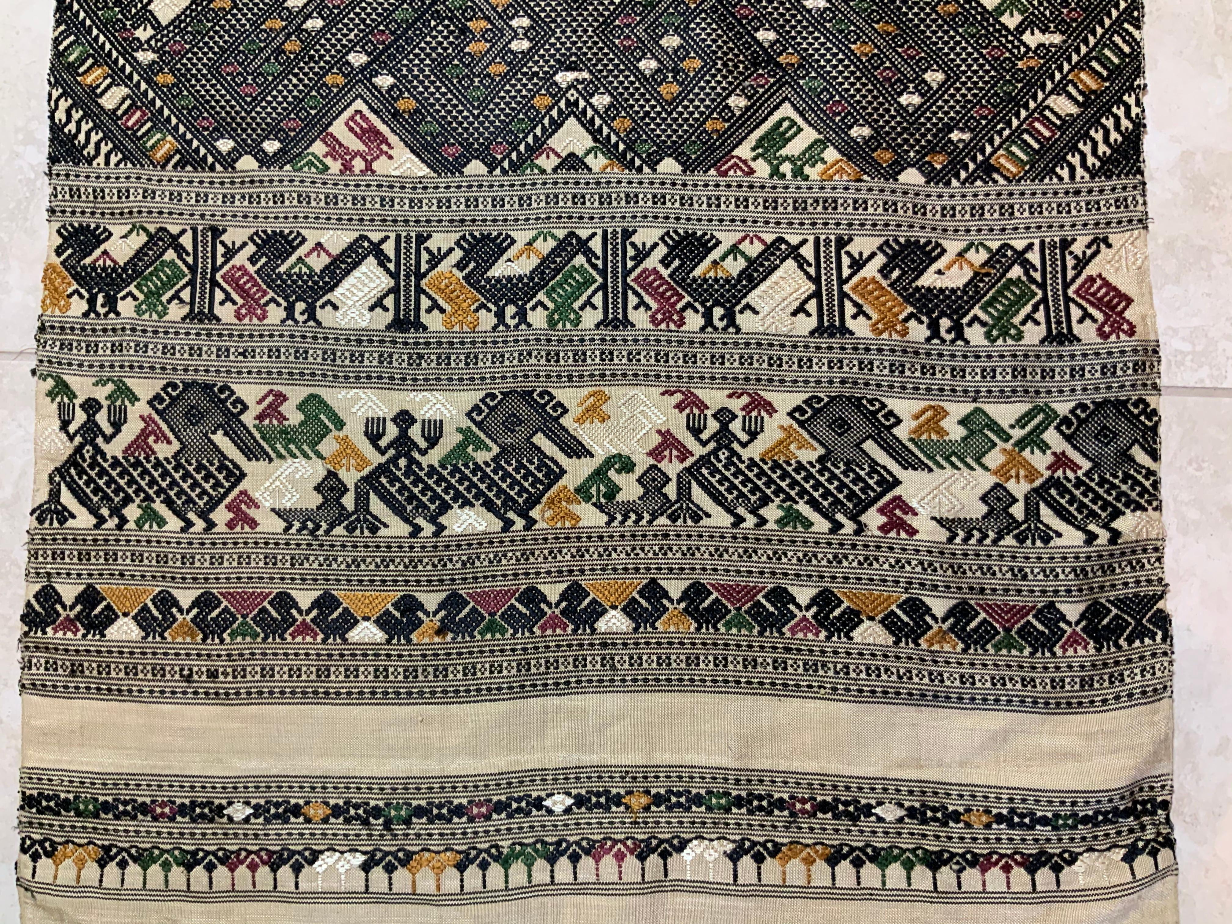 Silk Hand Embroidered Textile 7